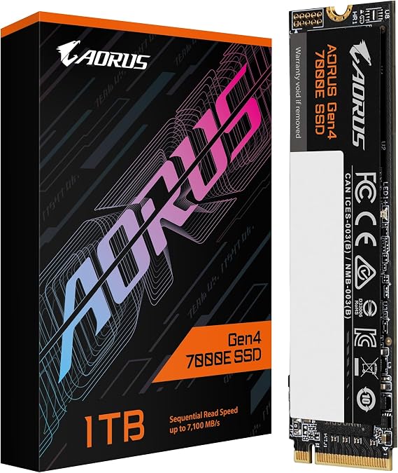 Gigabyte Disk Ssd 1tb M2 Aorus Gen4 7000e Ag470e1tb 7100-6100mbps