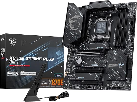 Msi X870e Gaming Plus Wifi Am5 Ddr5 8200mhz(oc) 3x M.2 Usb 40gbps Hdmi Dp 5g Lan Wifi 7 Rgb Atx