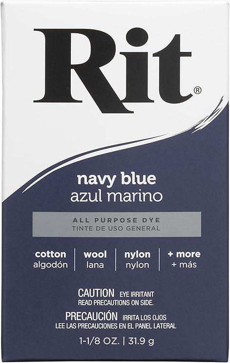 Rit Dye 3-30 Powdered Fabric Dye, Navy Blue