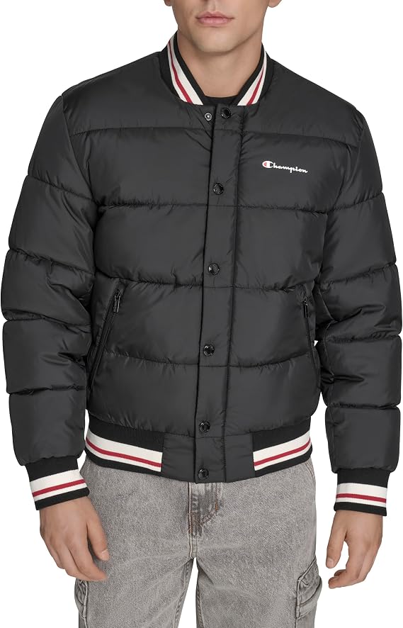 Champion Men's Varsity Bomber Puffer Jacket