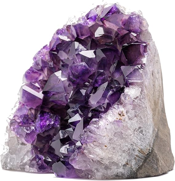 Small Natural Amethyst Cluster (Under 0.5 lb) Raw Amethyst Geode from Uruguay for Home Decor Deep Purple