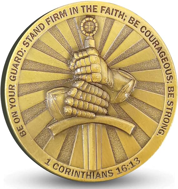 Faithful Guardian Challenge Coin Christian Daily Reminder Gift (Single Coin)