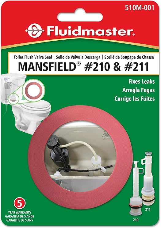 Fluidmaster 510M-001-P10 Mansfield Replacement Flush Valve Seal, Red