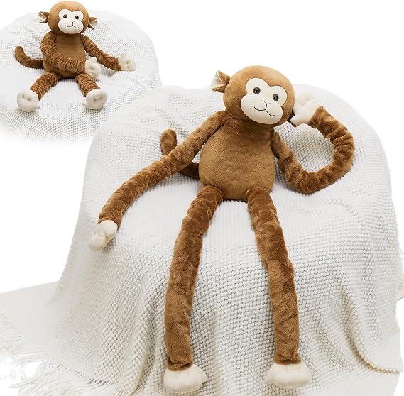MorisMos Monkey Stuffed Animal, Stretchable Monkey Plush, 23.6-39 in, 1.8LB