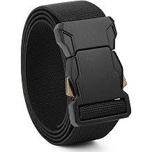 Tactical Belts for Men Quick Release, Heavy Duty Work Belt 1.5" Nylon Web Belt for Military, Hiking with Seatbelt Buckle