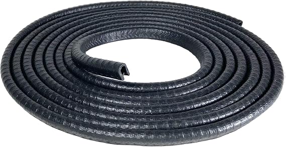 Edge Trim Black Small, Fits 1/8 inch Edge (3mm), Length 20 Feet (6.10 Meter)