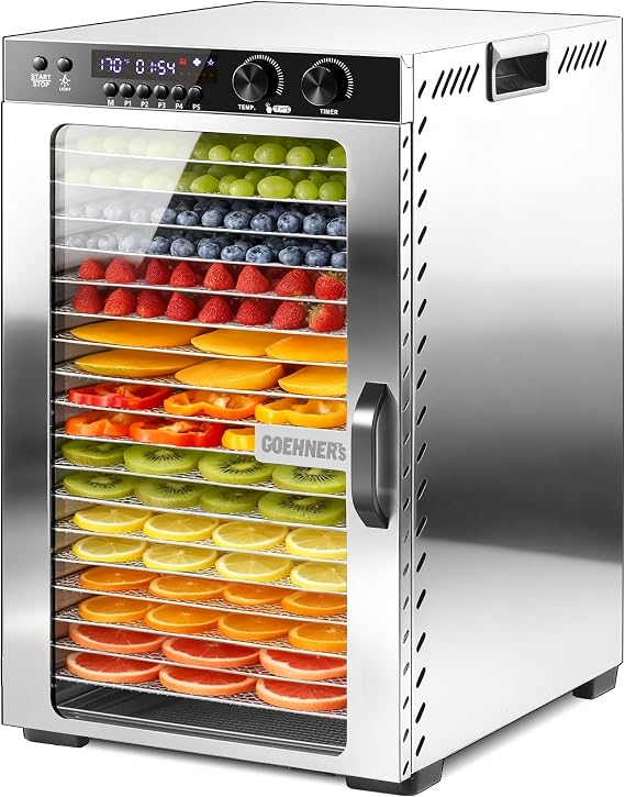 Food Dehydrator Machine, 18 Stainless Steel Trays,1100W