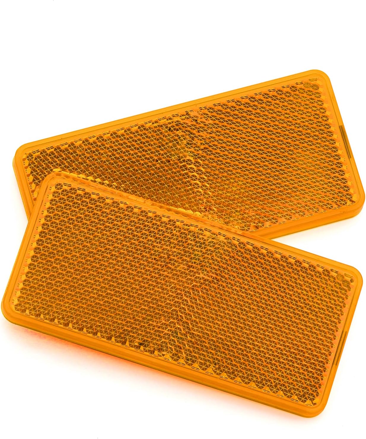 BSK 4 ECE Rectangular Amber Stick-on Reflectors - Pack of 2