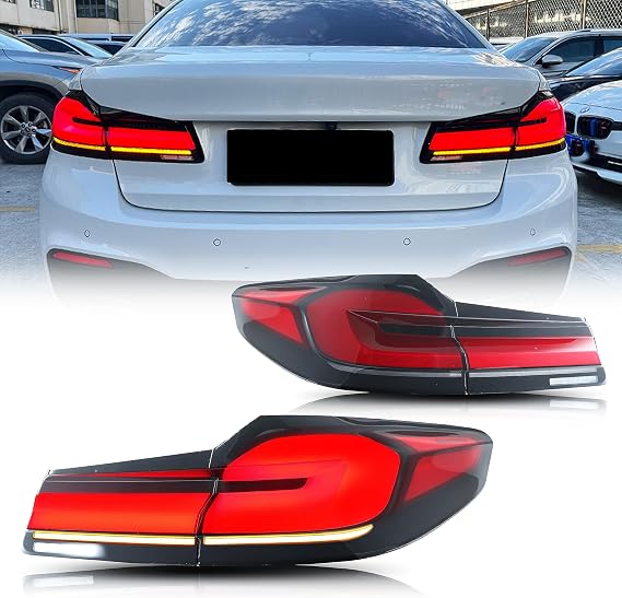 Xunder Rear Lights for G30 F90 M5 5 Series 2017 2018 2019 2020 Pre-Lci with Mudguard Blanc