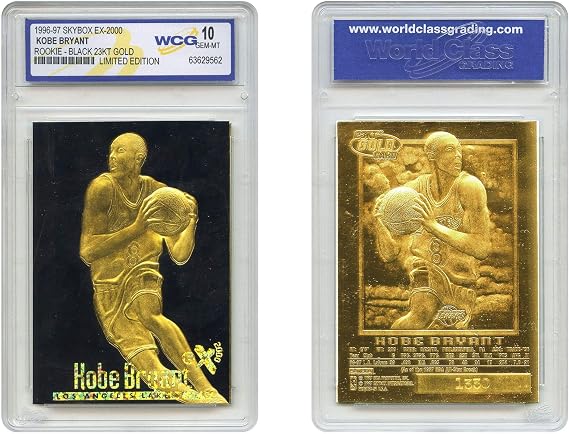 Kobe Bryant 1996-97 Skybox EX-2000 Rookie 23KT Gold Card GEM Mint 10 Black Gold