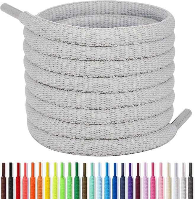 Handshop 1/4" Oval Athletic Shoelaces in 34 Colors Half Round Shoe Laces