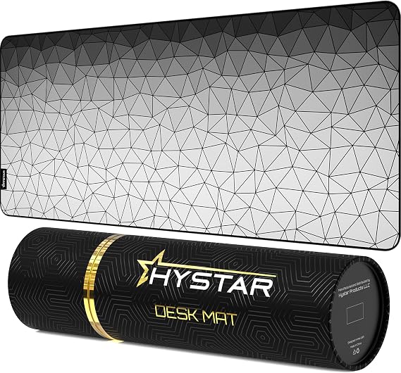 Hystar Extended Gaming Mouse Pad | XXL 36" x 16" | 5mm Thick, Waterproof Surface, Smooth Polyester Fabric, and Natural Rubber Base |