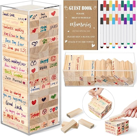 80 Pcs Wedding Guest Book Alternative, Bridal Shower Reception, Boho