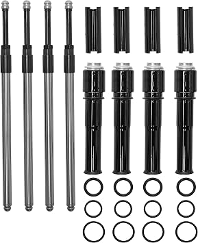 S&S Cycle 930-0137 Quickee Pushrod and Cover Kit - Black