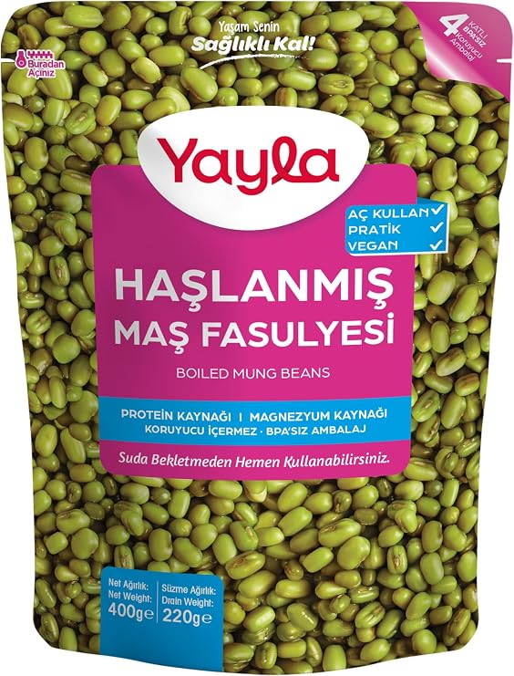 yayla Boiled Mung Beans, 400 g Single Package