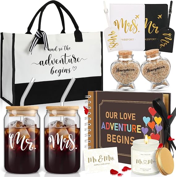 12 Pcs Wedding Honeymoon Gifts for Couple, Mr and Mrs