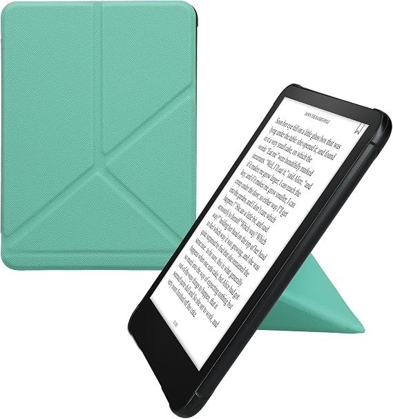 kwmobile Cover for Amazon Kindle Paperwhite (2024)/Colorsoft Case - Slim PU Leather eReader Cover with Stand and auto sleep funktion - Mint