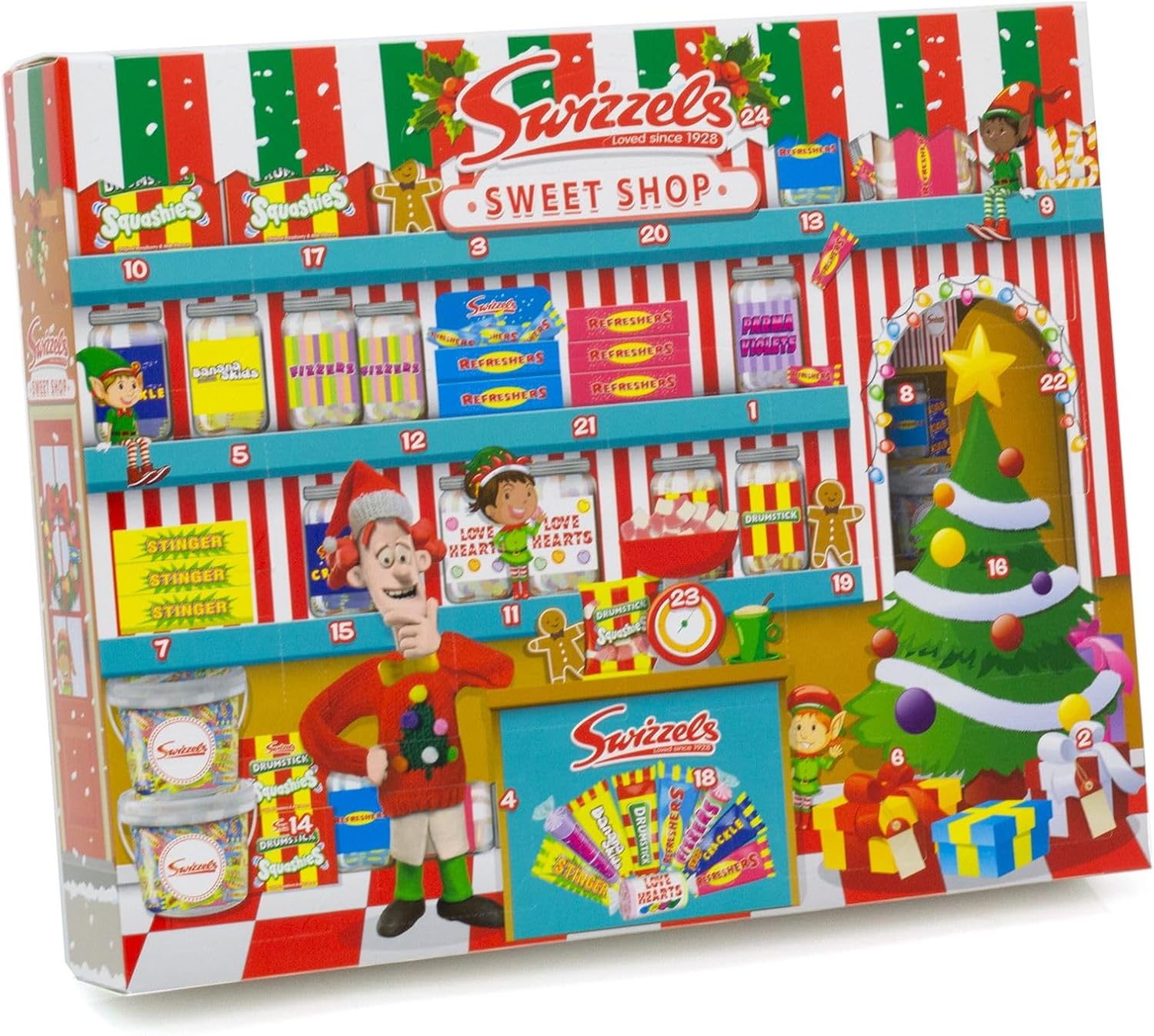 Swizzels Christmas Advent Calendar | Retro Sweets Advent Calendar for Kids Adults | Sweet Shop Advent Calendar
