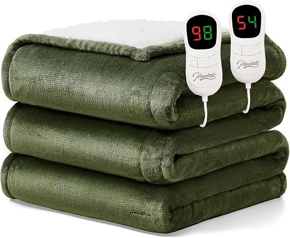 Homemate Electric Heated Heating Blanket Queen Size 84x90" Dual Control ETL