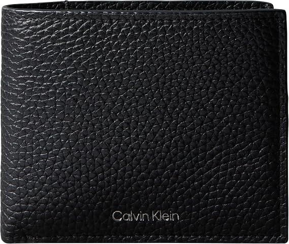 Calvin Klein Erkek FOIL EMBOSS EW BILL FOLD w COIN Cüzdan Black Tek Beden