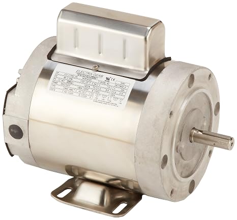 Leeson 6439191251 Boat Hoist Motor, 1 Phase, 56C Frame, Rigid C Mounting, 3/4HP, 1800 RPM, 115/208-230V Voltage, 60Hz Fequency