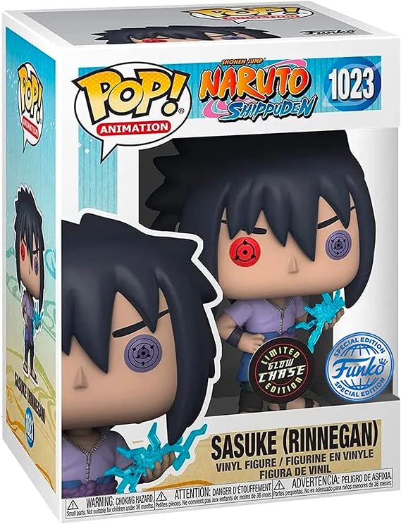 Funko Pop Naruto Shippuden Sasuke Uchiha Rinnegan w/Chidori Chase Figure (AAA Anime Exlcusive)