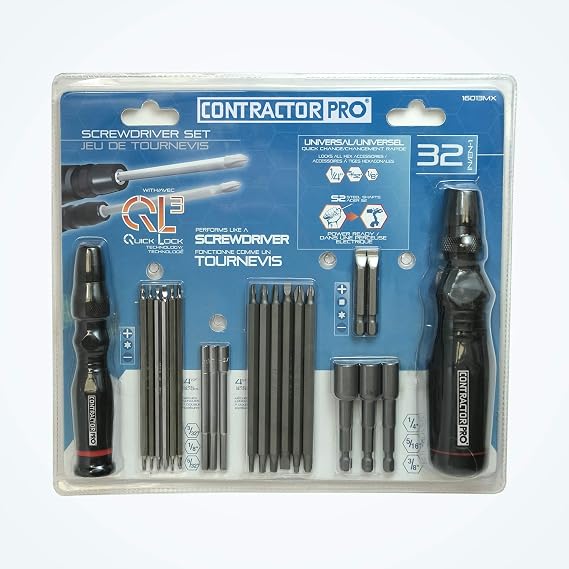 CONTRACTOR PRO 16013MX Screwdriver Set, 32-Piece