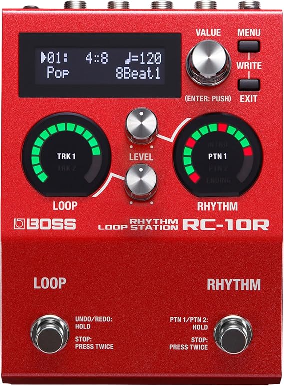 BOSS RC-10R Rhythm Loop Station | Song-Based Looping & Dynamic Rhythms in a Small Footprint | 280 Preset Styles | 16 Versatile Drum Kits | 2-Track Operation | Expanded Control Support | Full MIDI I/O | Song-Based Looping and Dynamic Rhythms in a Small Footprint, 280 Preset Styles, 16 Versatile Drum Kits, 2-Track Operation