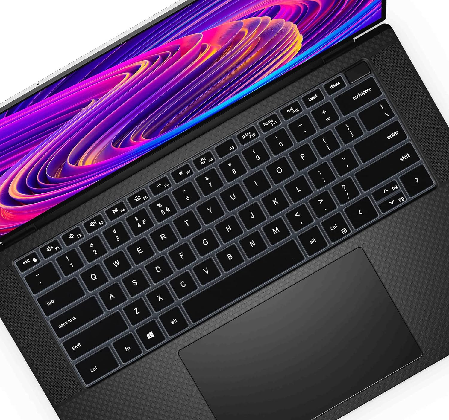 LEZE Keyboard Cover for Dell XPS 15 9530952095109500, XPS 17 9730972097109700 & Dell Precision 5770557057605560 Laptops - Black, Silicone, Dust-Proof, Water Resistant