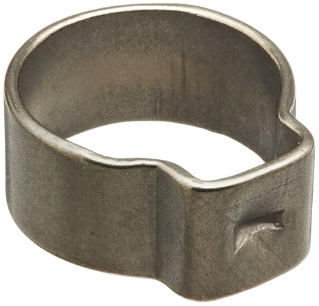 Oetiker 15300021 Stepless Ear Clamp, One Ear, Clamp ID Range 11.3 mm (Closed) - 13.3 mm (Open) (Pack of 100)