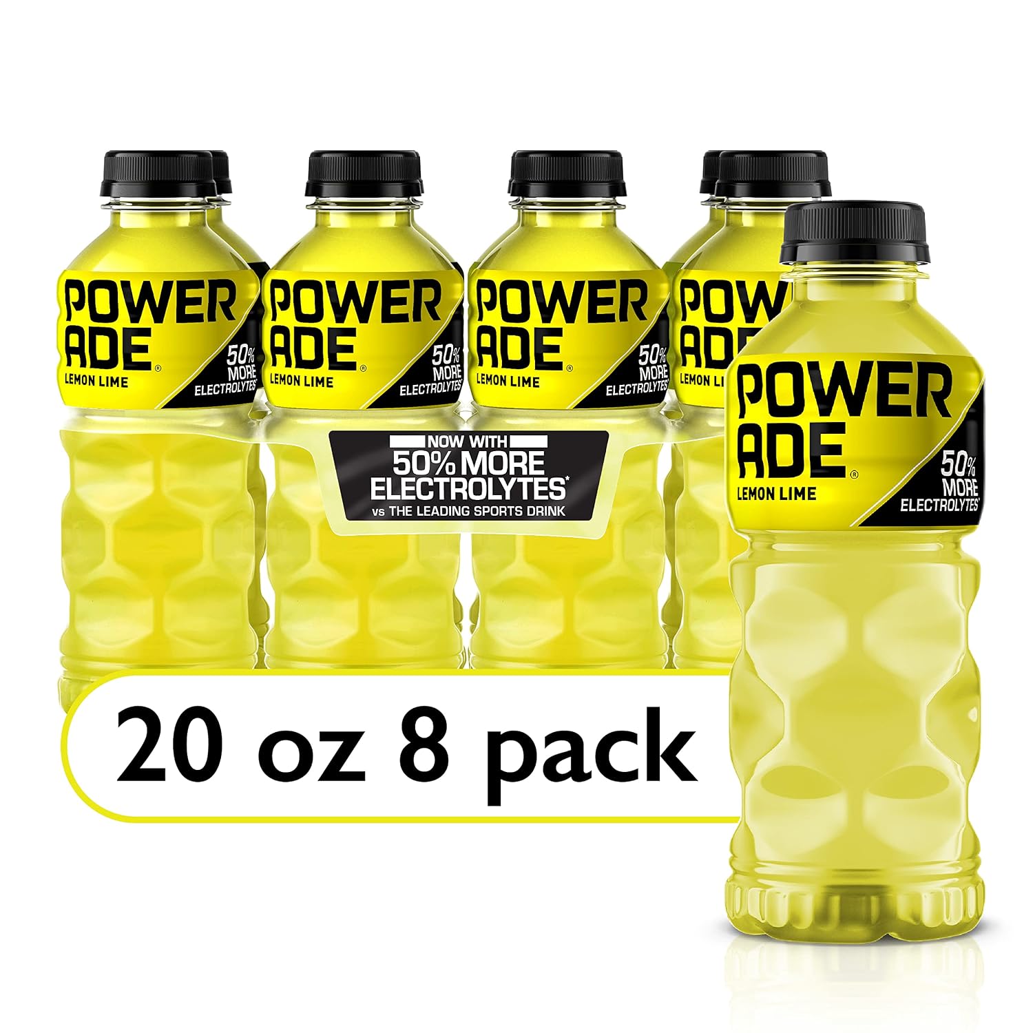 POWERADE Lemon Lime, 20 fl oz, 8 Pack