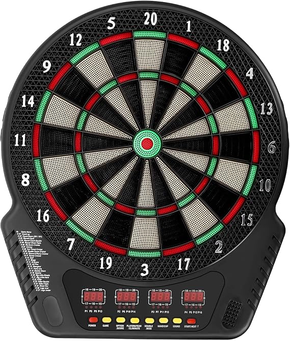 Electronic Dart Board, 2.7W Electronic Dart Board with LED Display Score 6 Darts, 27 Game Types, 17.3219.88" Innovative Dart Machine with 24 Dart Heads for Adults