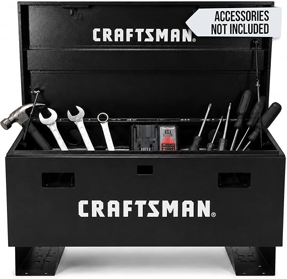 Craftsman 60-Inch Jobsite Box, Heavy Duty Job Box, Weather-Resistant, Black
