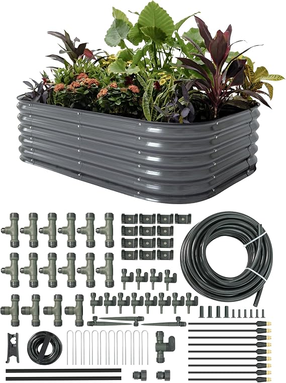 Vego garden 6N1 Raised Garden Bed Kits with Garden Irrigation Kit