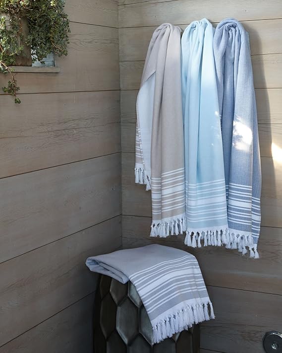 Kassatex Fouta Towel, Hand, Almond