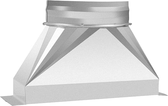 3 1/4"10" Convert to 5" Square to Round HVAC Duct Transition Pipe | Premium 5" rect-round HVAC adapter fits kitchen hood & microwave vent, compatible with standard duct accessories