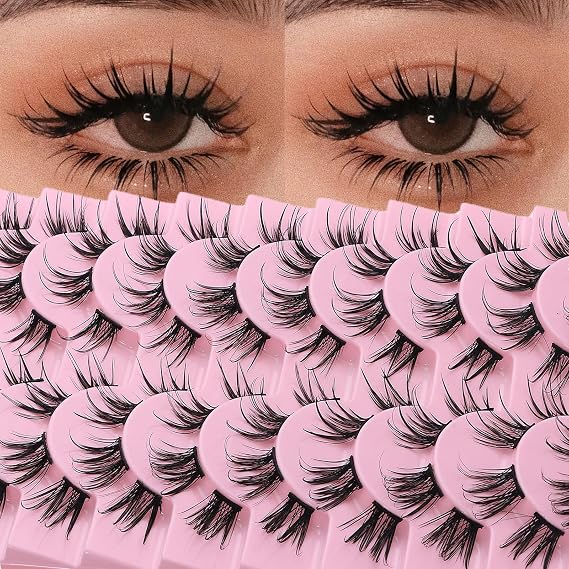 Cluster Manga Lashes Wet Look Effect Spiky Anime Wet Lashes DIY Individual Eyelash Extensions Japanese Cosplay Eyelash Extensions Reusable
