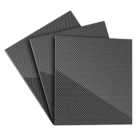 Kalolary 3PCS Carbon Fiber Board Plate 240 X 240 X0.5MM,Carbon Fiber Sheets