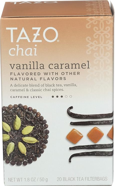 Tazo, Tea Vanilla Caramel Chai Filterbags, 20 Count
