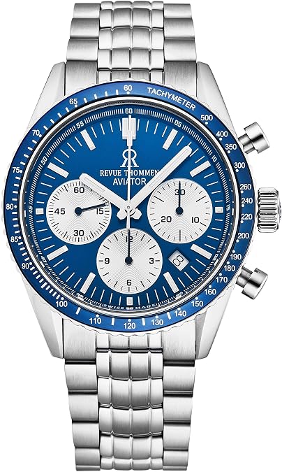 Revue Thom Aviator, M, S/S, Blu chrno-D,S/S blu-B,M A