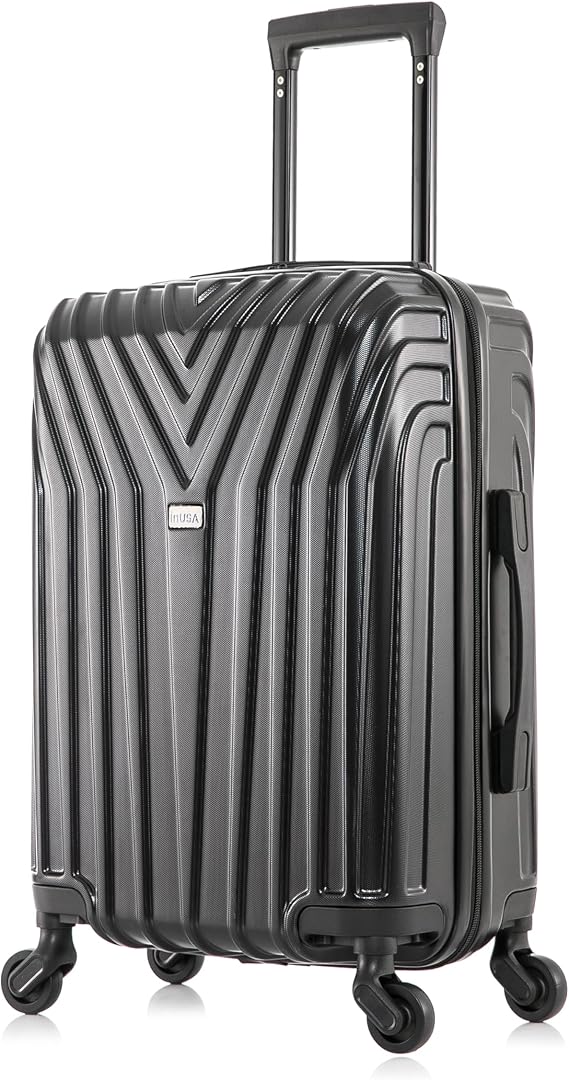InUSA VASTY 20-Inch Carry-On Hardside Spinner Luggage Lightweight Black
