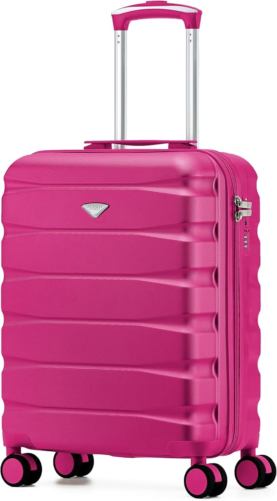 Flight Knight Cabin Suitcase 55x40x20 Ryanair Priority, EasyJet, Jet2 Lightweight Small Durable 4-Wheel Cabin Case, Carry-On for Over 60 Airlines, Hard Shell, 10kg Hand Luggage Bag (55 x 40 x 20 cm)