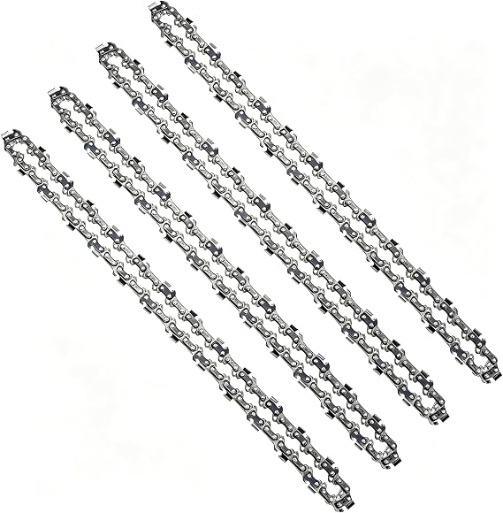 Pack of 4 Saw Chains 3/8 Inch 1.3 mm 52 TG 35 cm Chainsaw Chain