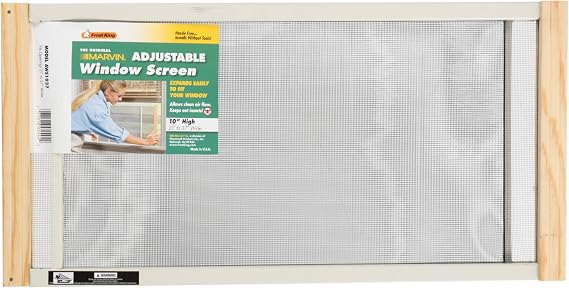 Frost King WB Marvin AWS1037 Adjustable Window Screen, 10in High x Fits 21-37in Wide