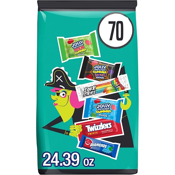 Hershey's Assorted Fruit Flavored Halloween Candy Bulk Pack, 24.39 oz