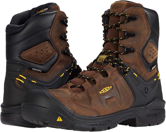 KEEN Utility Men's Dover 8" Leather Waterproof Composite Toe Work BootsWork Boot