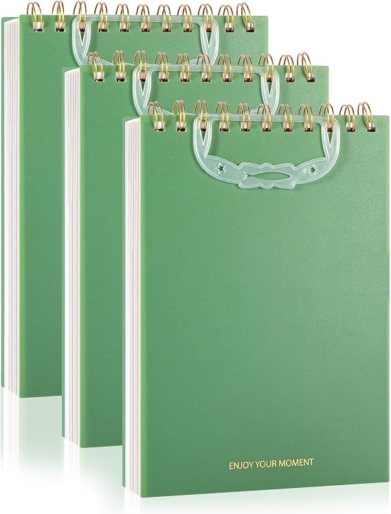 3 Pack Steno Pads Spiral 6 x 9 Inch,Top Bound Spiral Notebook College Ruled