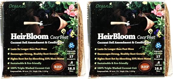 SuperMoss (01510 HeirBloom Coco Peat Soil, Mini Bale (0.6 ft3)