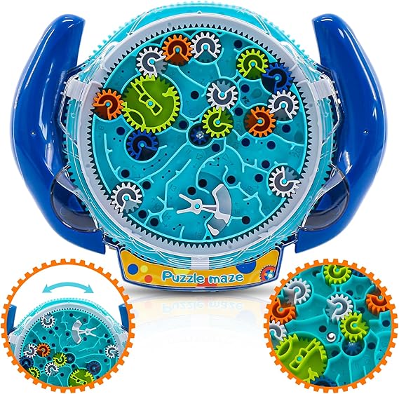 Maze Puzzle Games for Children Aged 4-8 Years Cool Spaceship Maze Toy with Two Steel Balls Challenges Games