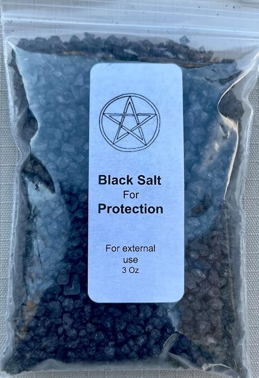 Black Salt for Protection Rituals- Spell- Purifying- Cleansing- Metaphysical- Wiccan Supplies * 3 oz Bag * - for External USE ONLY.